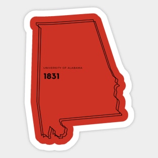 University of Alabama 1831 Sticker